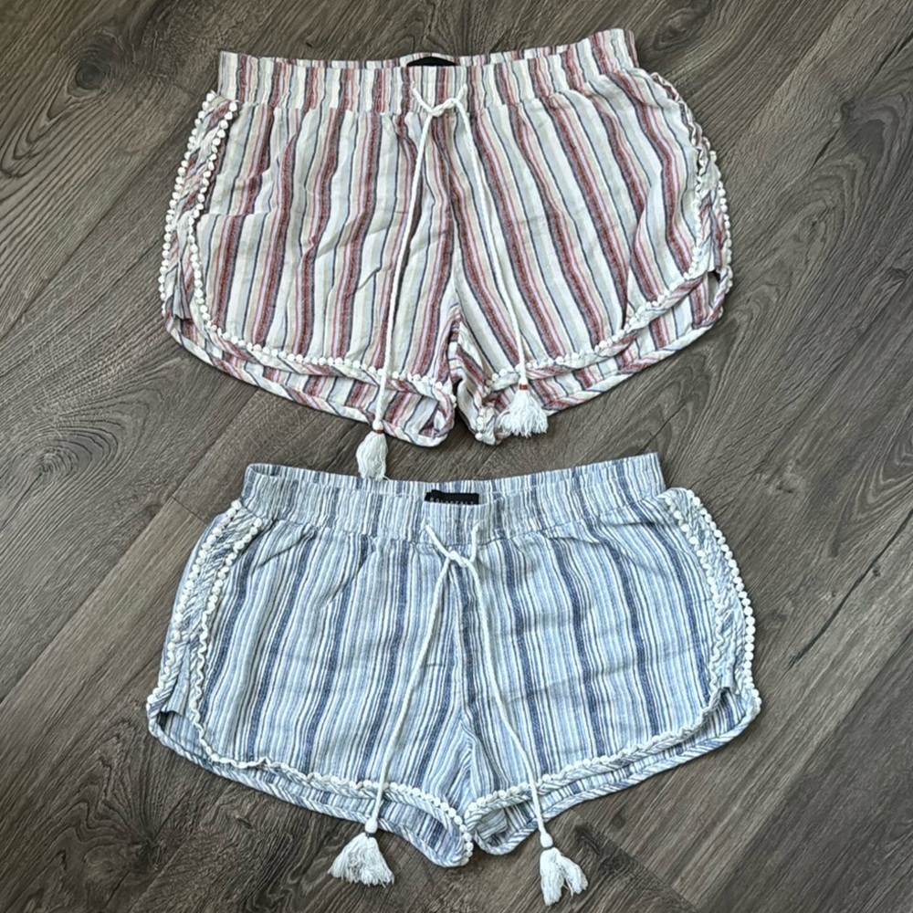 Aeropostale High Waist Red and Blue Shorts